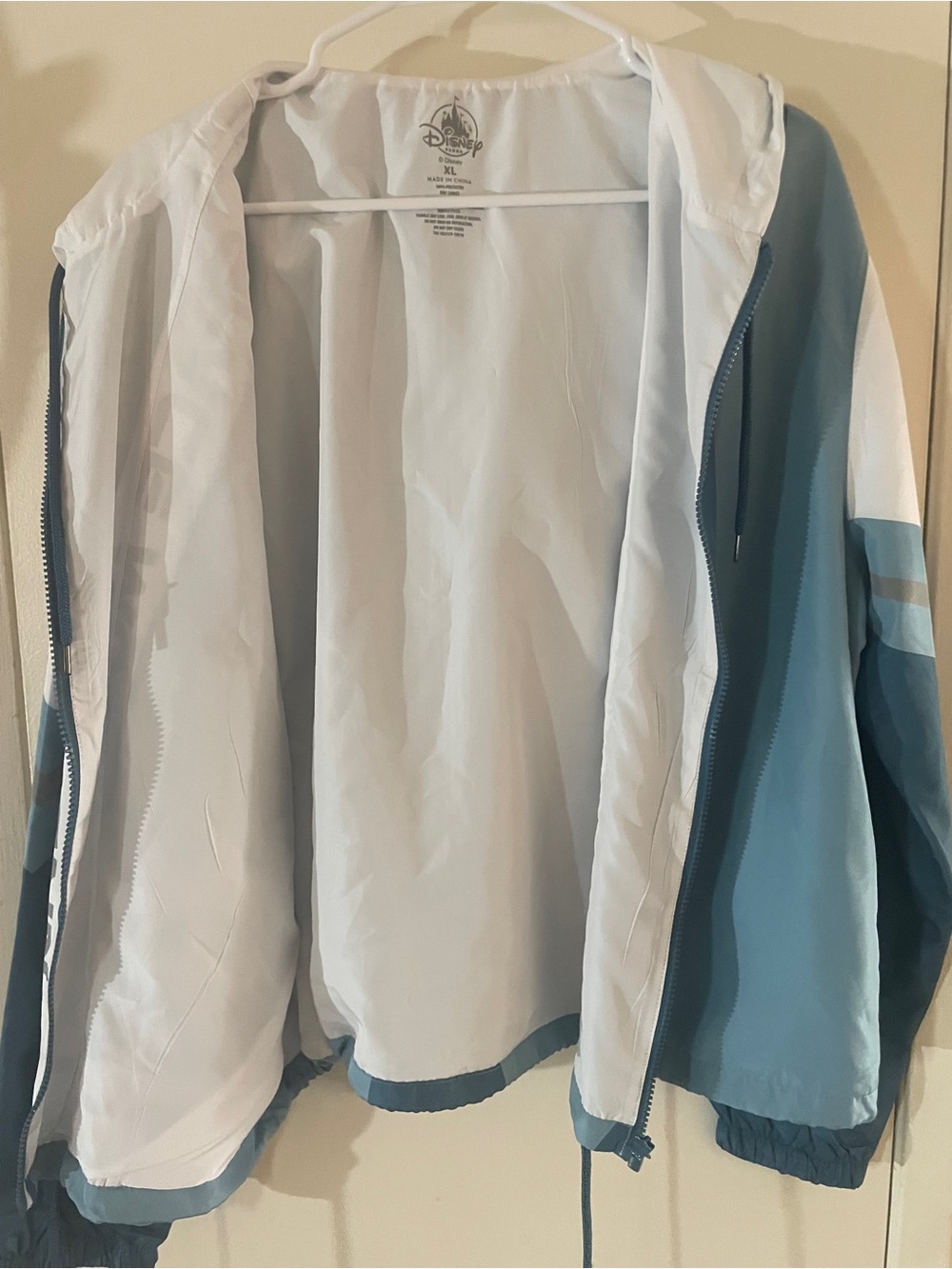 Disney Parks Space Mountain Hooded Windbreaker Jacket XL Blue Lightweight - Picture 8 of 10